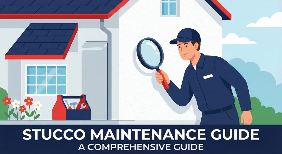 Stucco Champions infographic comparing warm earth-tone stucco versus cool modern white stucco to show the impact on curb appeal.