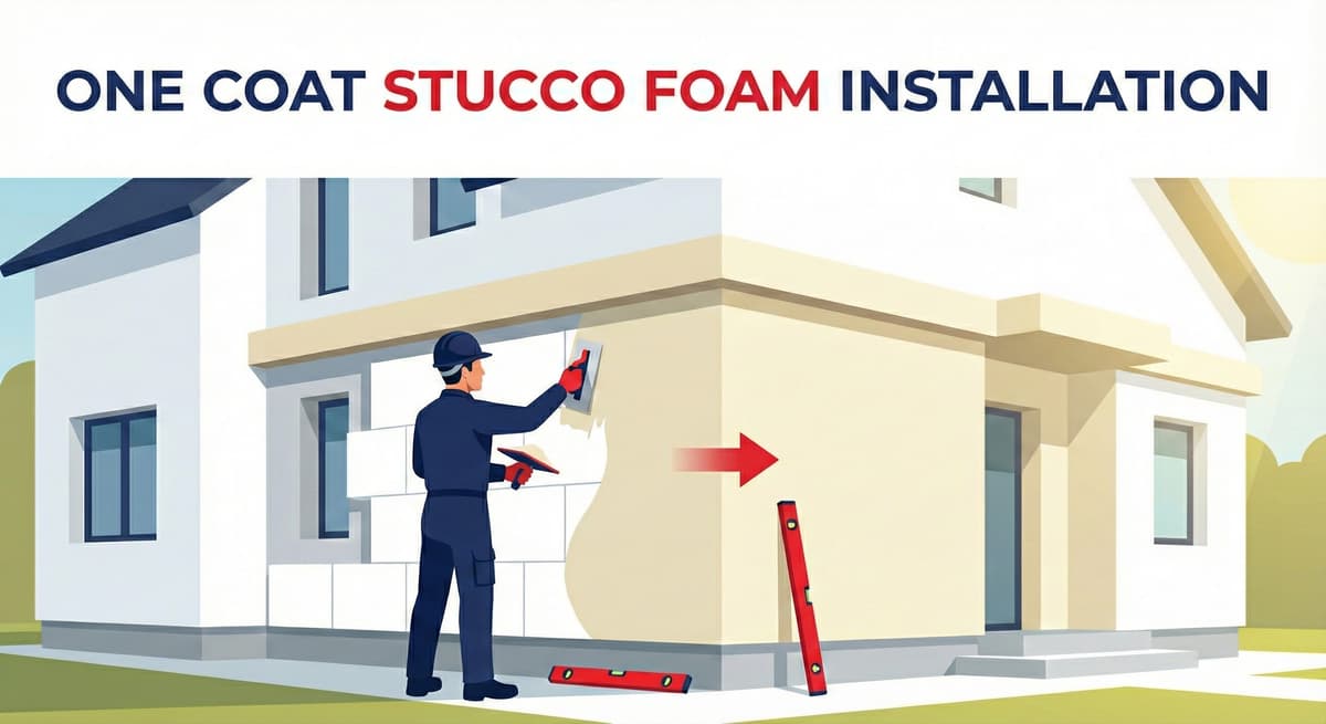 Stucco Champions infographic comparing warm earth-tone stucco versus cool modern white stucco to show the impact on curb appeal.