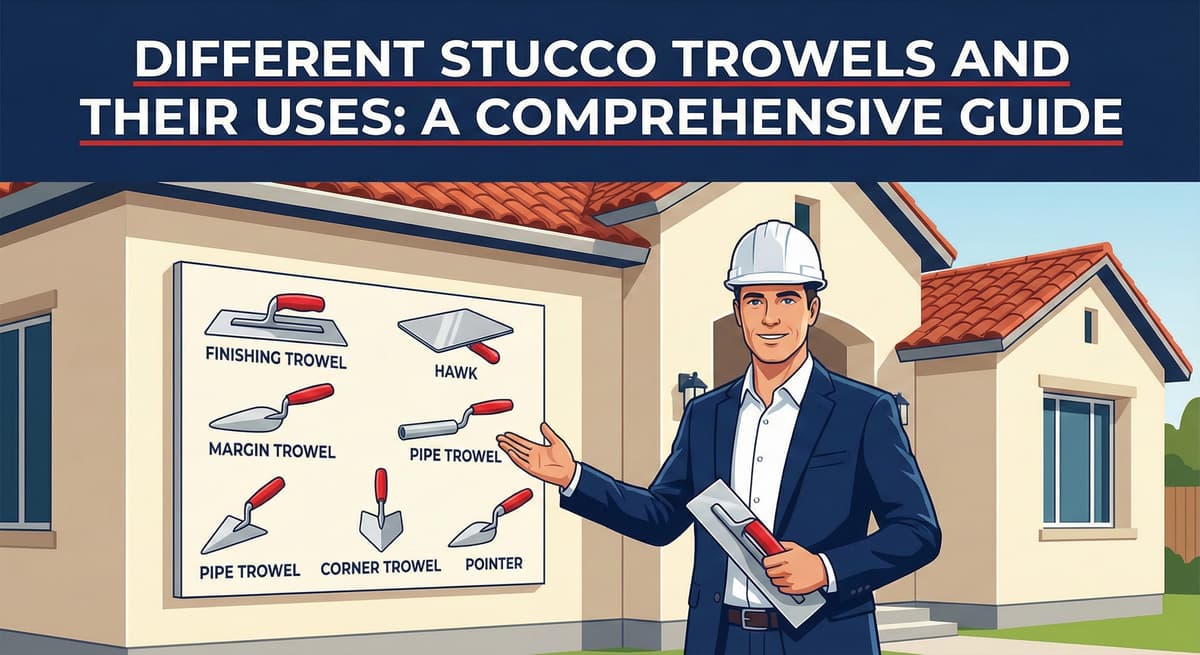 Stucco Champions contractor comparing a spray gun for fog coating against a paint roller for standard exterior painting.