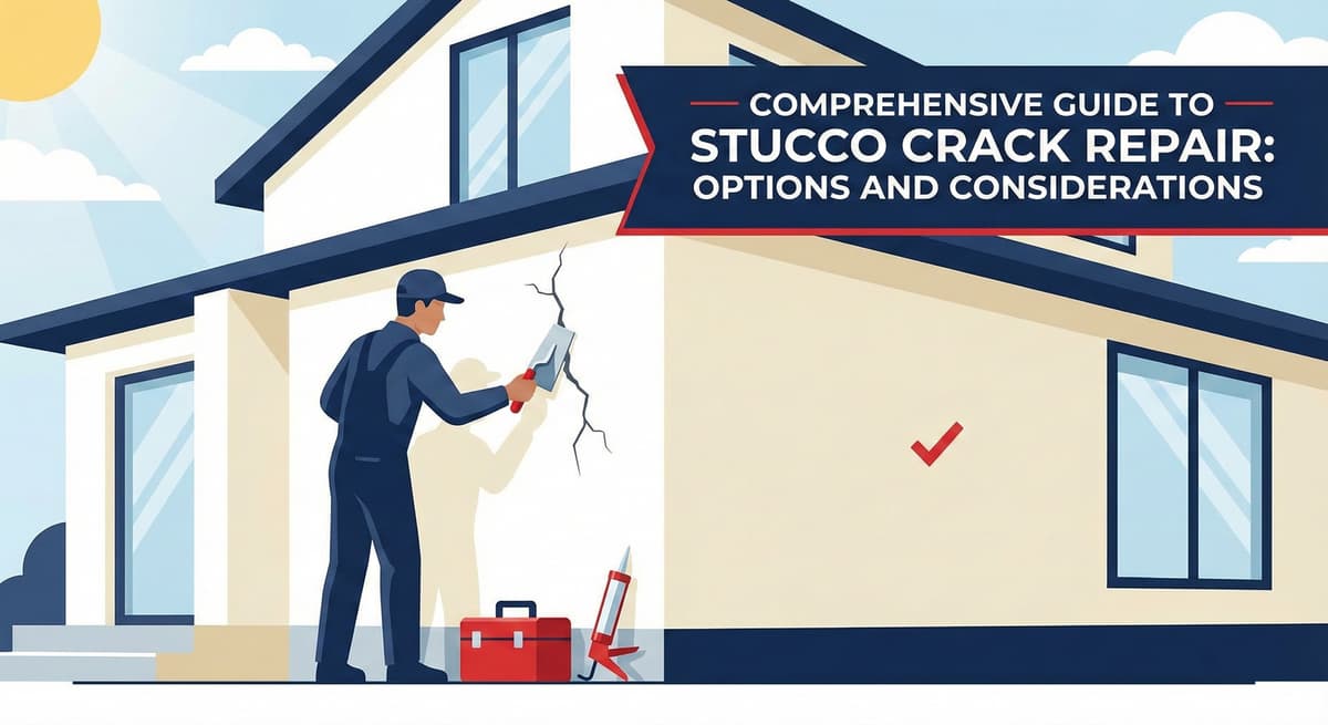 Stucco Champions infographic comparing warm earth-tone stucco versus cool modern white stucco to show the impact on curb appeal.
