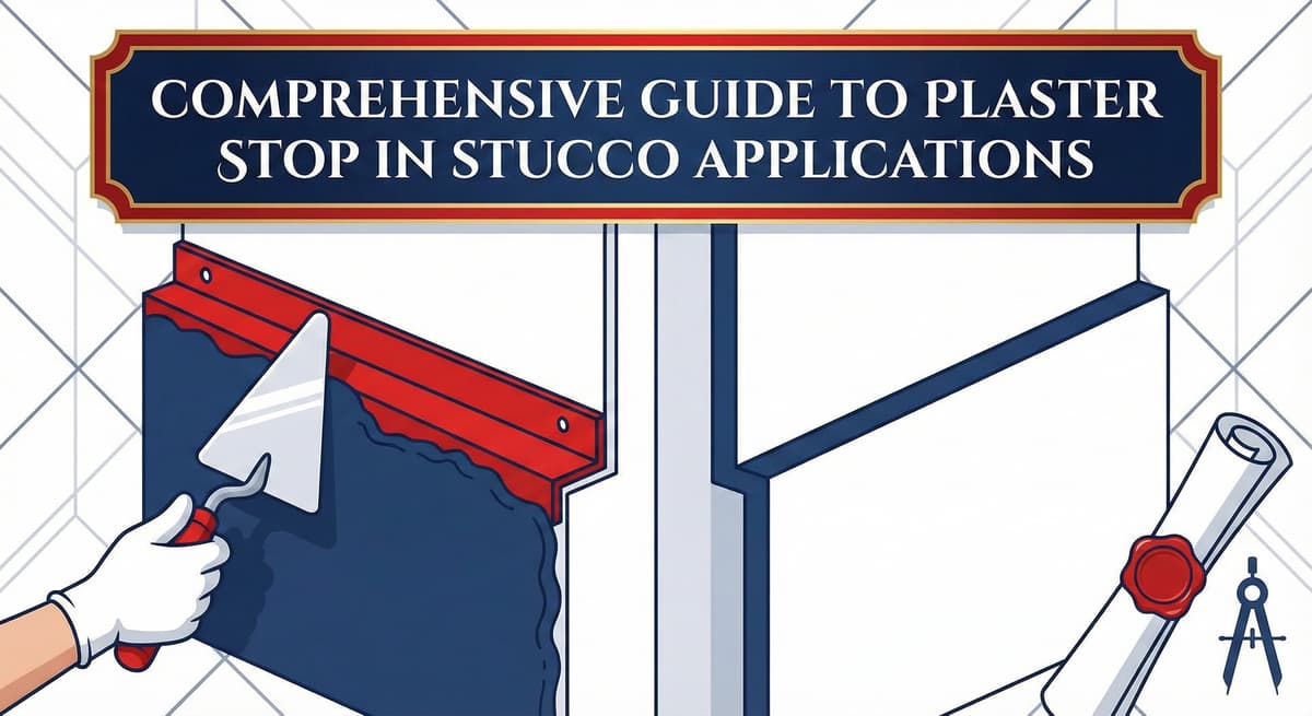 Comprehensive guide to plaster stop installation in stucco applications showing proper edge termination and drainage protection