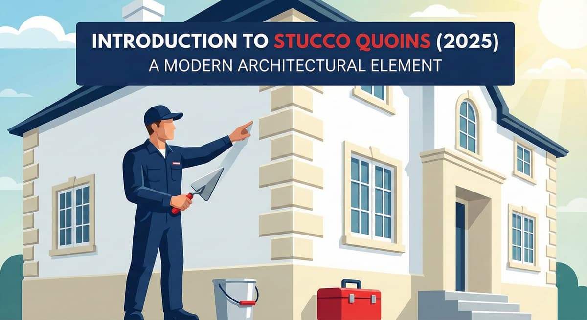 Stucco Champions infographic comparing warm earth-tone stucco versus cool modern white stucco to show the impact on curb appeal.