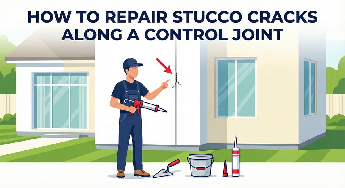 A comparison showing a distressed man with a paint roller next to a wall with peeling, cracked paint (wrong way), and a female contractor pointing to a stucco color swatch and trowel (right way).