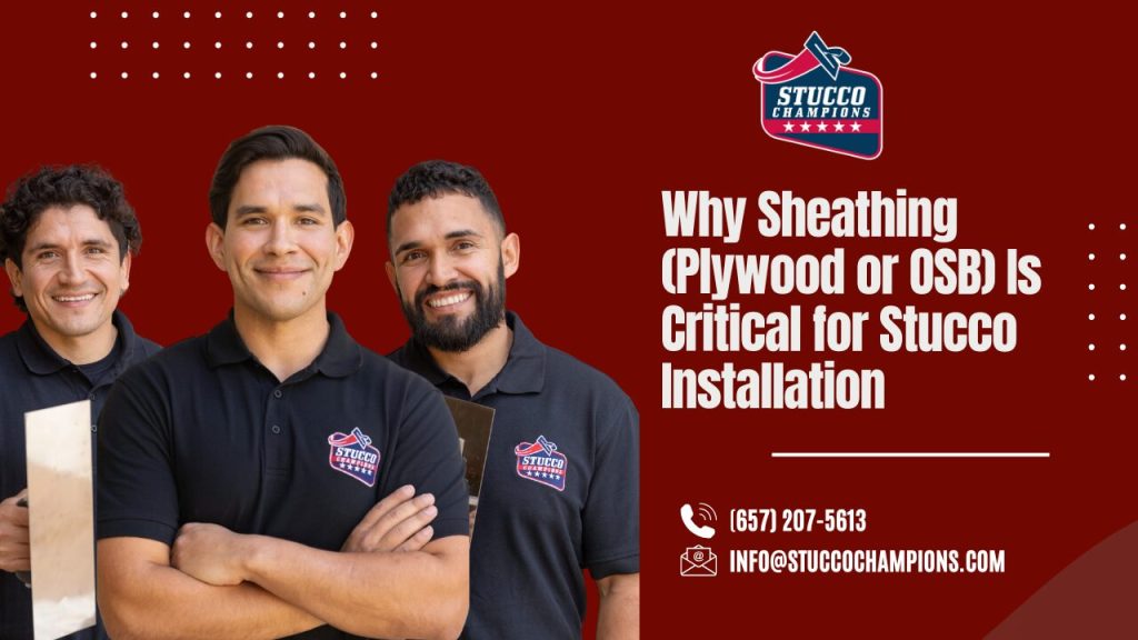 Why Sheathing (Plywood or OSB) Is Critical for Stucco Installation