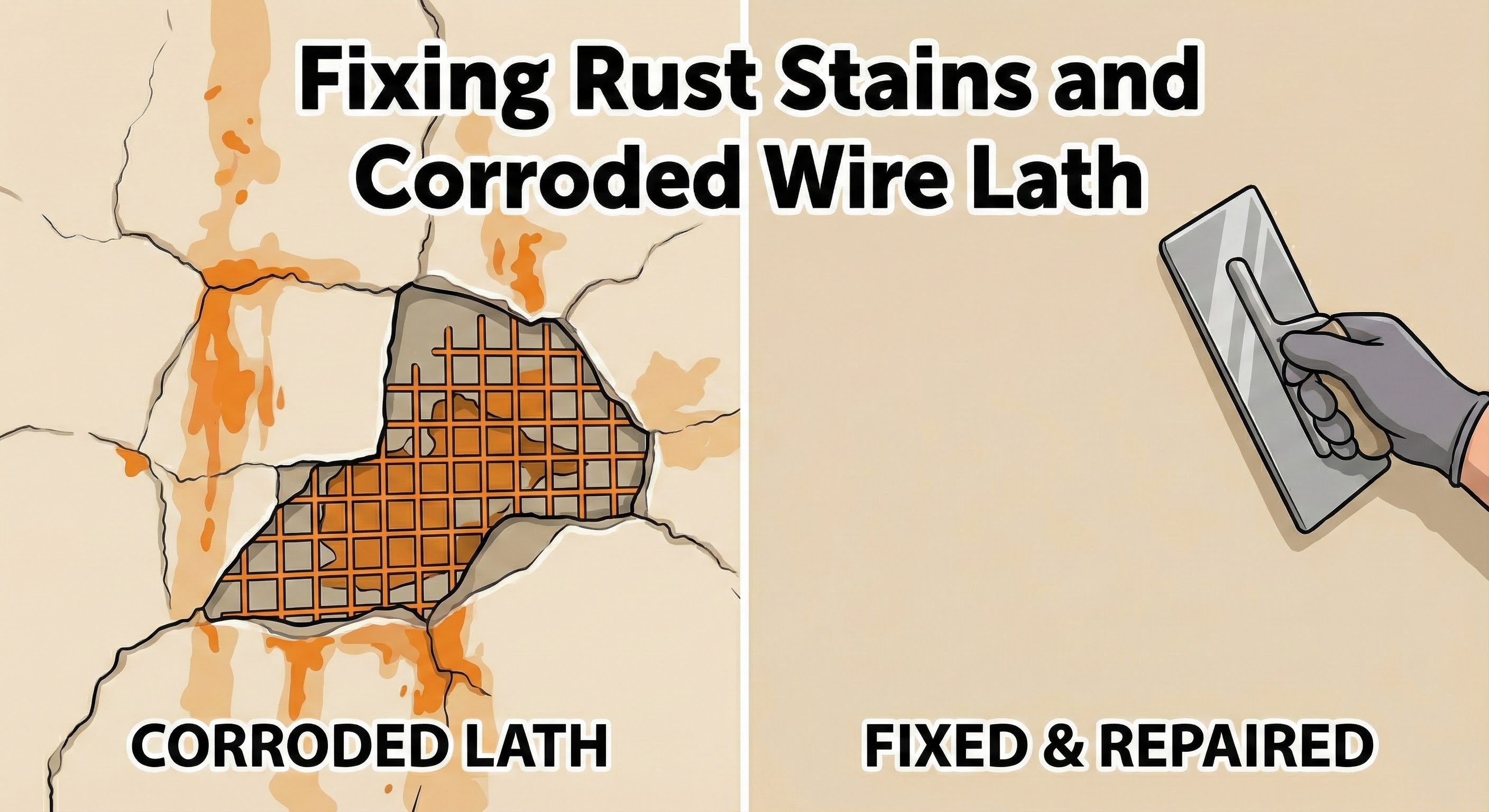 Wire Rod Rust Defect Stucco Rust: Fixing Rust Stains and Wire Lath